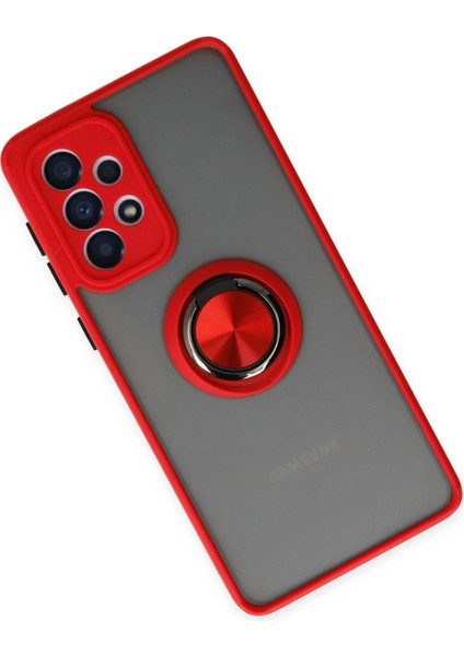 Samsung Galaxy A33 5g Kılıf Montreal Yüzüklü Silikon Kapak - Kırmızı fiyatları