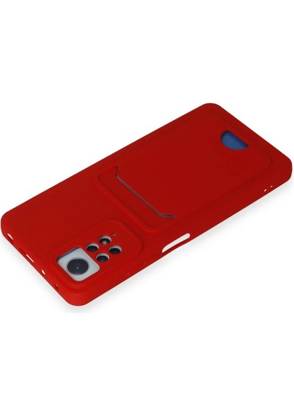Xiaomi Redmi Note 11 Pro Kılıf Kelvin Kartvizitli Silikon - Kırmızı fiyatları