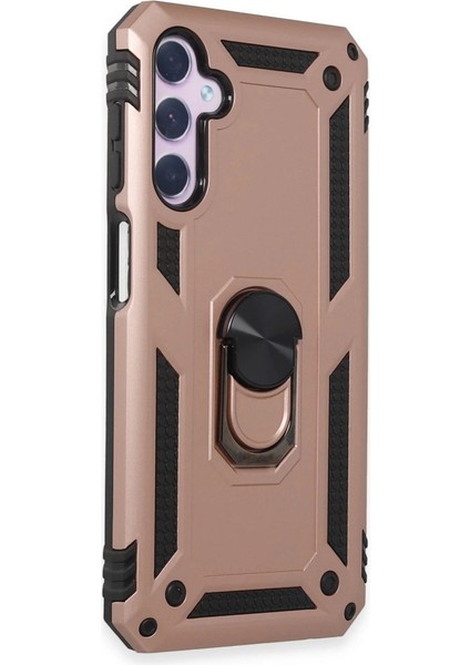 Samsung Galaxy A14 4g Kılıf Sofya Yüzüklü Silikon Kapak - Rose