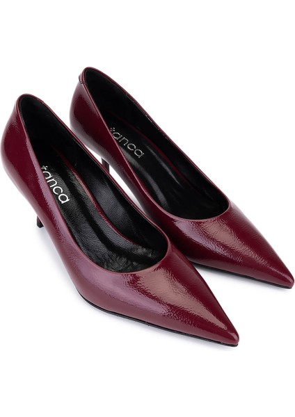 Kadın Suni Deri Bordo Rugan Topuklu Ayakkabı 1160 2026 Bn Ayk SK25-26 Bordo Krsk Rgn fiyatları