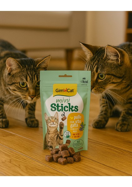Mini Sticks Kedi Otlu ve Tavuklu Ödül Çubukları (50 Gr) fırsatları