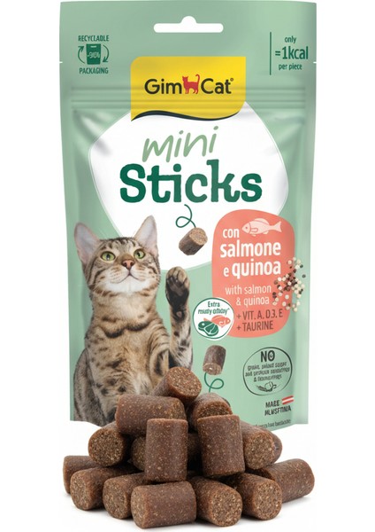 Mini Sticks Somonlu ve Kinoalı Ödül Çubukları (50 Gr) modelleri