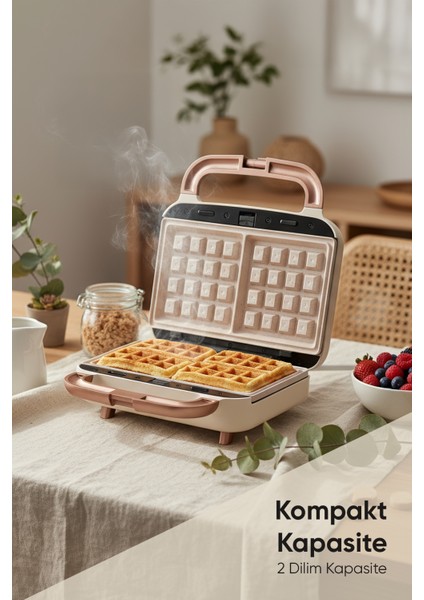 Çıkarılabilir Yapışmaz Plakalı Ikili Waffle ve Mini Tost Makinesi FR-TM51 Triochef fırsatları
