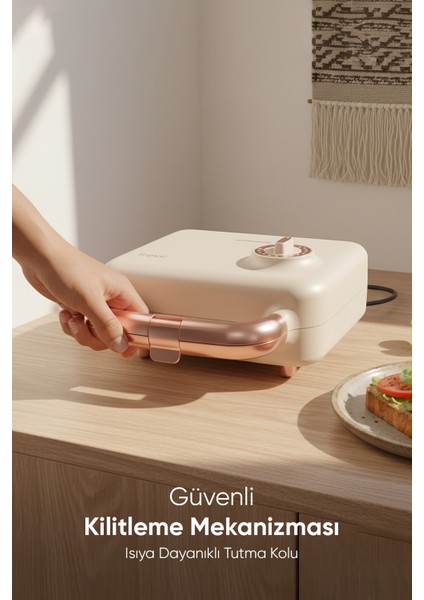 Çıkarılabilir Yapışmaz Plakalı Ikili Waffle ve Mini Tost Makinesi FR-TM51 Triochef