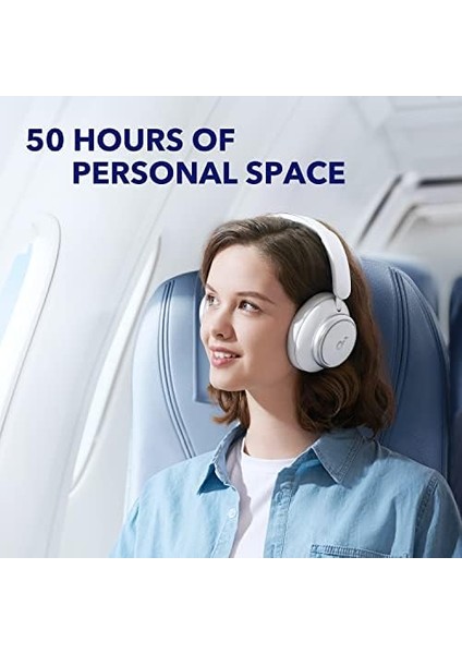 Space Q45 Aktif Gürültü Engelleyici Kulaklık, Gürültüyü%98’e Kadar Azaltır, 50 Saat Kullanım Süresi, Uygulama Kontrolü, Ldac, Net Aramalar, Bluetooth 5.3, Beyaz fiyatları