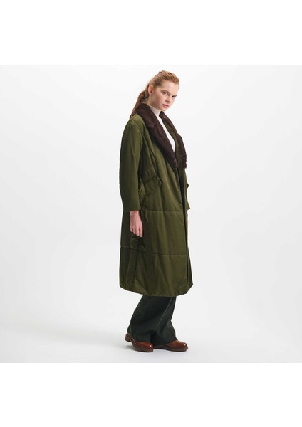 Haki Tekstil-Kürk Kadın Kürk Kaban - K23IKM320361-Q7V modelleri