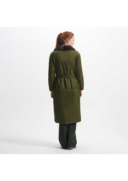 Haki Tekstil-Kürk Kadın Kürk Kaban - K23IKM320361-Q7V fırsatları