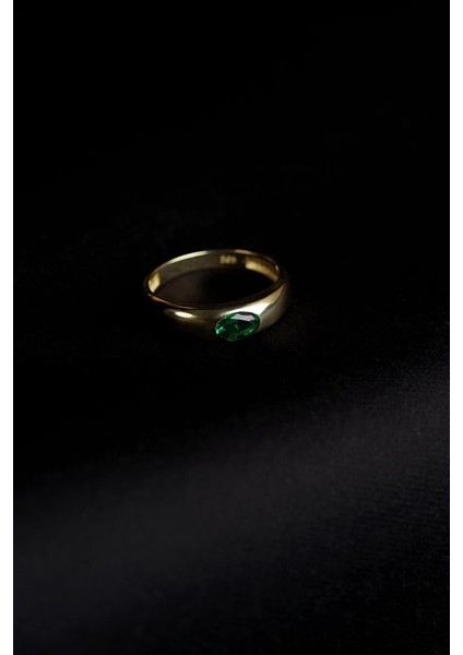 14 Ayar Altın Zümrüt Taşlı Erkek Yüzük indirimleri