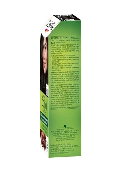 Palette Kalıcı Doğal Renkler 1-0 Siyah Kakao Yağı & Yulaf Çekirdeği Özlü Saç Boyası modelleri