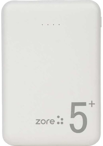 ZR-PW04 LED Işıklı Taşınabilir Powerbank 5000 Mah (Beyaz)