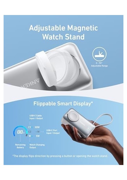 Maggo Power Bank (10K, 35W, Uyumlu) Beyaz modelleri