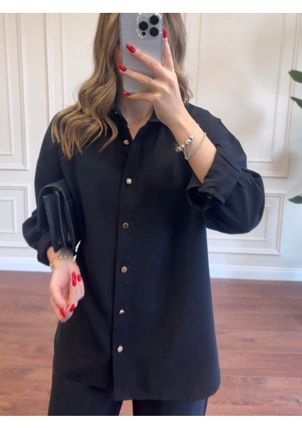 Gömlek Pantolon Modal Takım - Siyah