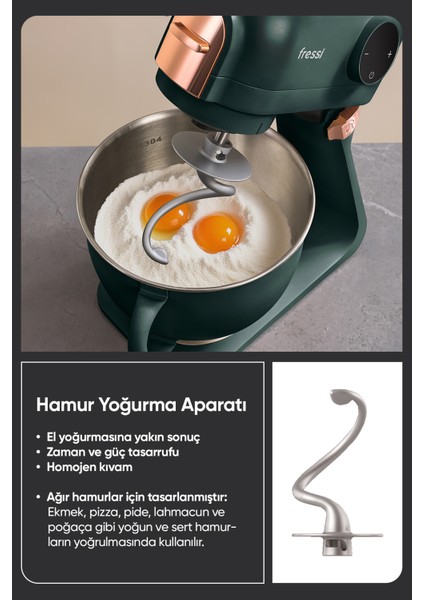 Tam Döküm Demir Hamur Yoğurma Makinesi Standlı Mikser Mutfak Şefi FR-SM2503 Allegro fırsatları