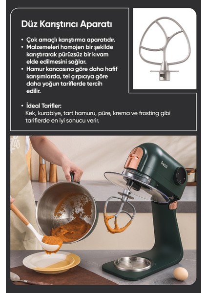 Tam Döküm Demir Hamur Yoğurma Makinesi Standlı Mikser Mutfak Şefi FR-SM2503 Allegro