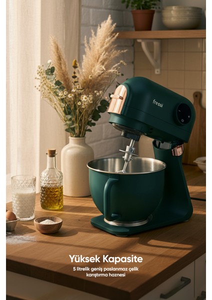 Tam Döküm Demir Hamur Yoğurma Makinesi Standlı Mikser Mutfak Şefi FR-SM2503 Allegro