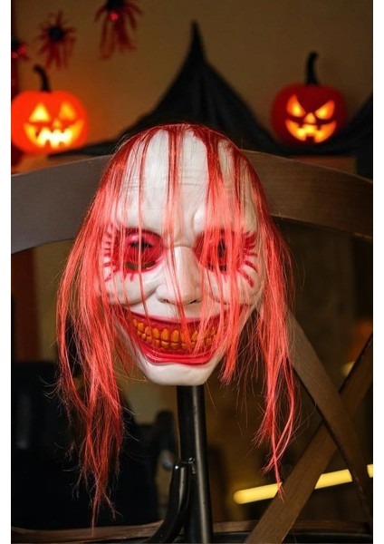 Halloween Maske Kırmızı Saç