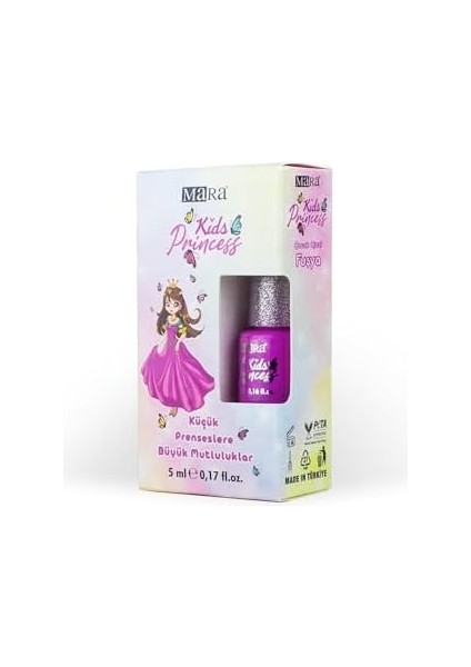 Mara Kıds Prıncess Cocuk Oje Fusya 5 Ml. - Su Bazlı