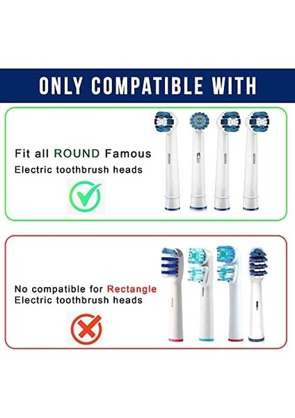 Ibrush 4 Adet Koruyucu Kapak Oral-B Şarjlı ve Pilli Diş Fırçaları ile Uyumlu 4 Adet Koruyucu Kapak (Şeffaf, 8) fiyatları