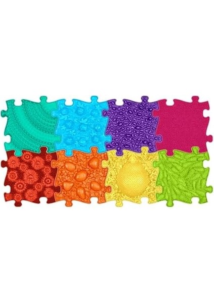 Muffik Rainbow Set - Gökkuşağı Seti - Çocuk ve Yetişkinler Için 8'li Ortopedik Duyu Matı - Gelişim ve Terapi Amaçlı Renkli Aktivite Matı