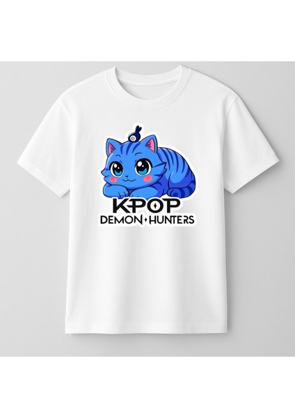 Kpop Demon Hunters Derpy Kısa Kollu Baskılı Unisex Çocuk Tişört (4-13 Yaş)