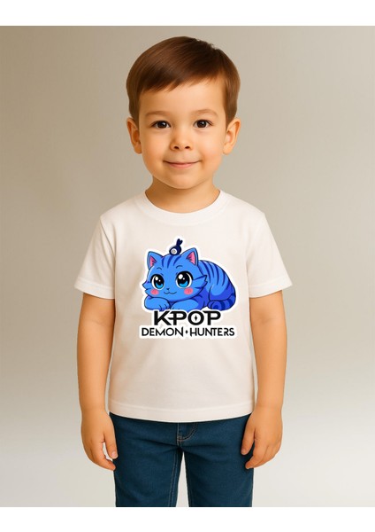 Kpop Demon Hunters Derpy Kısa Kollu Baskılı Unisex Çocuk Tişört (4-13 Yaş) modelleri