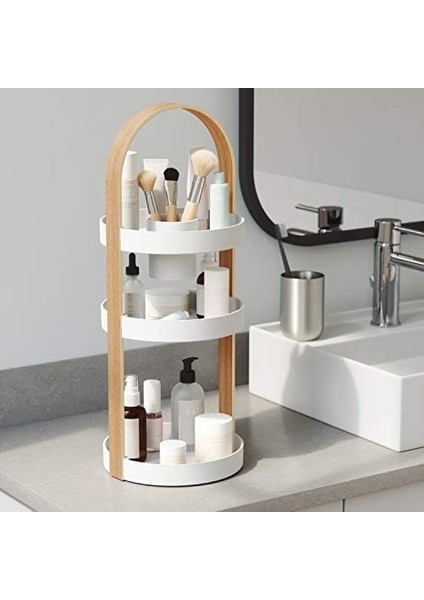 Umbra Bellwood Kozmetik ve Makyaj Düzenleyicisi Makyaj Fırçası Için Oluşan Hazneli, Beyaz/doğa, Tek Beden fiyatları