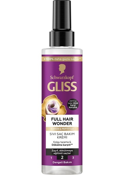 Glıss Full Hair Wonder Sıvı Saç Kremi 200 ml fiyatları