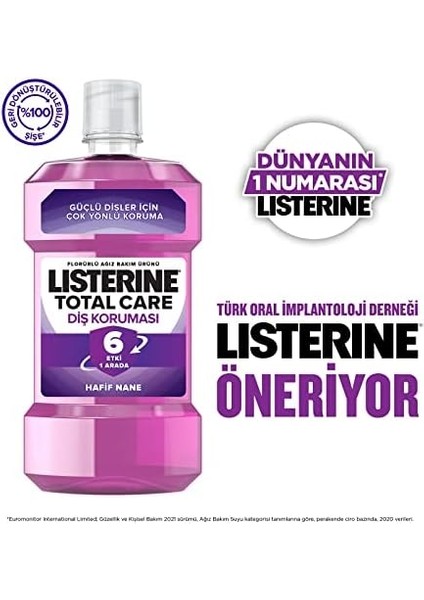 Listerine Total Care Diş Korumasi Ağız Bakım Suyu 500 ml fiyatları