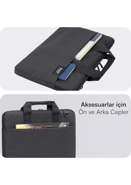 Mack Cityfit MCC-701 Laptop Çantası, Erkekler ve Kadınlar Için Profesyonel Bilgisayar Çantası, 13,3 Inç - 14.1 Inç Notebook Çantası, Evrak Çantası, Siyah modelleri