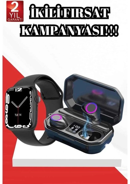 2025 Model Akıllı Saat ve Bluetooth Kulaklık 5.0 Bluetooth Bağlantılı Dokunmatik Ekran fiyatları