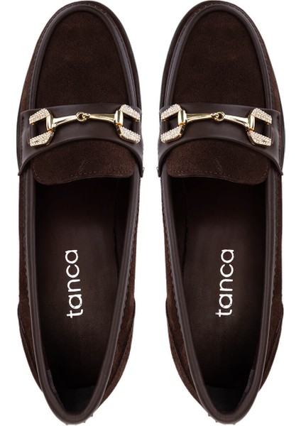 Kadın Hakiki Deri Kahverengi Makosen Ayakkabı 488 1385 Bn Ayk SK25-26 Khv Suet/dr indirimleri