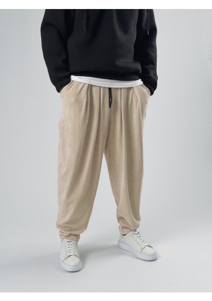 Bej Pileli Erkek Yarım Şalvar COC2558