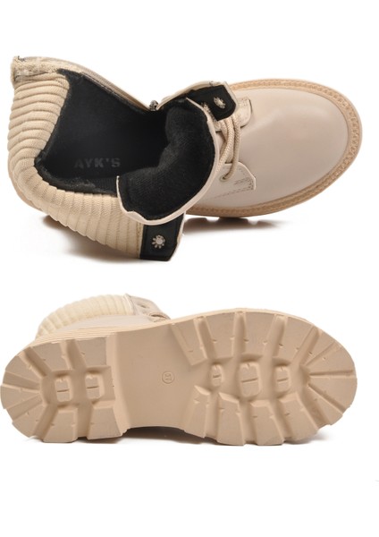 Bej Fermuarlı Kadın Bot Serpa 5200 Z indirimleri