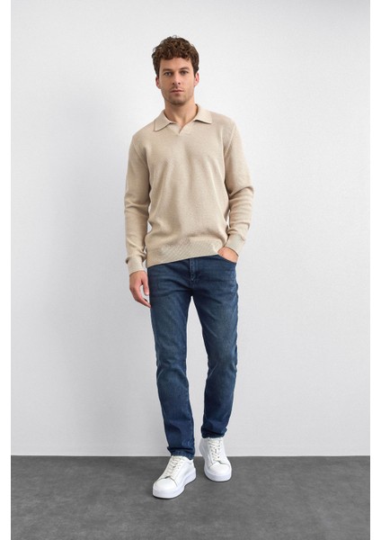 Pamuklu Regular Fit Triko Polo Yaka Kazak Erkek Polo Yaka Kazak B35W40029 114 fiyatları