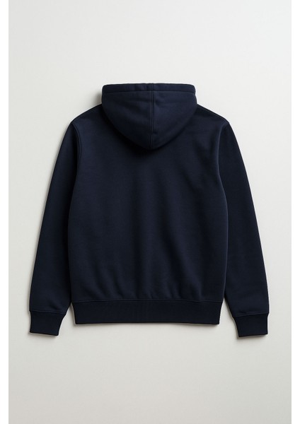 Erkek Fermuarlı Kapüşonlu Cepli Lacivert Sweatshirt fiyatları