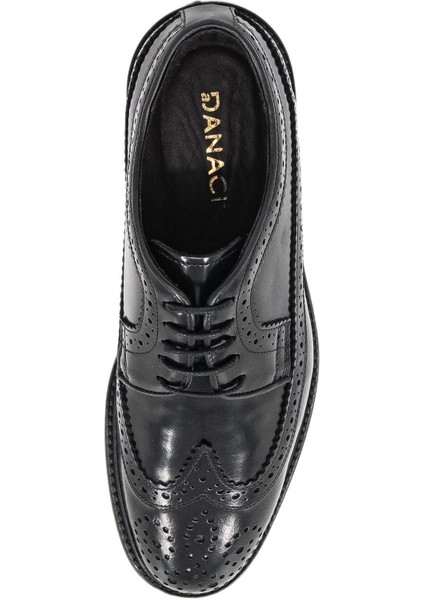 Kösele 906 Erkek Klasik Ayakkabı - Siyah Rugan