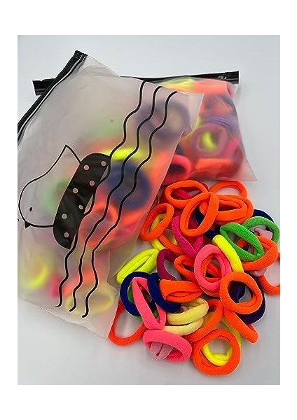 Missim Bijuteri Cüzdanlı, Küçük Boy Lastik Toka (Rengarenk) modelleri