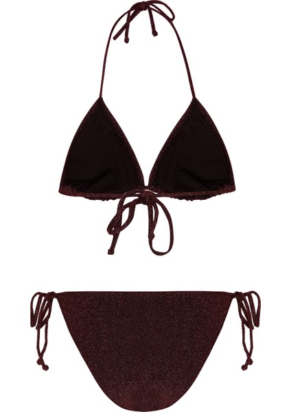 Simli Siyah Üçgen Bikini Takımı fiyatları