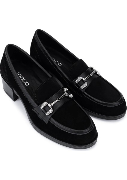 Kadın Hakiki Deri Siyah Süet Makosen Ayakkabı 488 1385 Bn Ayk SK25-26 Syh Suet/dr fiyatları