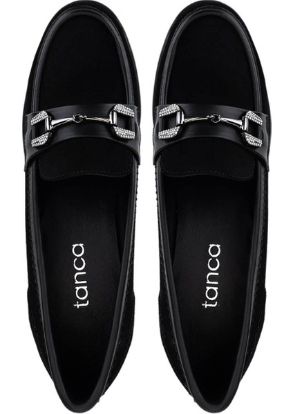 Kadın Hakiki Deri Siyah Süet Makosen Ayakkabı 488 1385 Bn Ayk SK25-26 Syh Suet/dr indirimleri