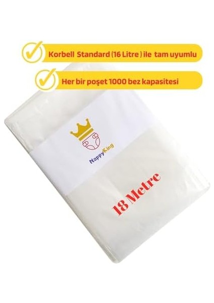 Korbell Uyumlu Toplam 1000 Bez Kapasiteli Poşet