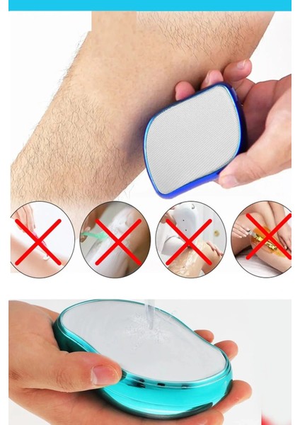 Kristal Epilatör Acısız Manuel Tüy Dökücü Epilatör Tüy Silgisi Epilasyon Aleti Kol Bacak Koltuk Altı fırsatları