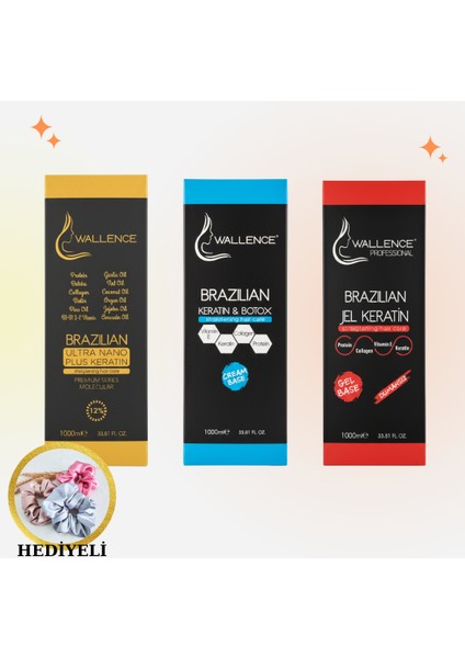 Brazilian Nano Plus Keratin + Botox Keratin + Jel Keratin 3'lü Set