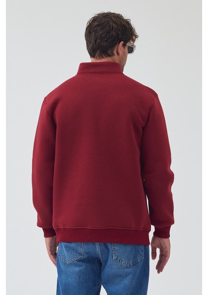 Erkek Oversize Yarım Fermuarlı Içi Polarlı Yumuşak Dokulu %100 Pamuk Sweatshirt modelleri
