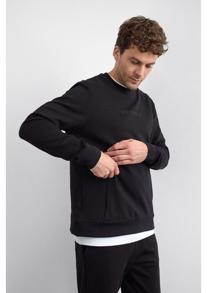 Pamuklu Regular Fit Bisiklet Yaka Cepli Sweat Erkek Sweat B35W12031 102 indirimleri