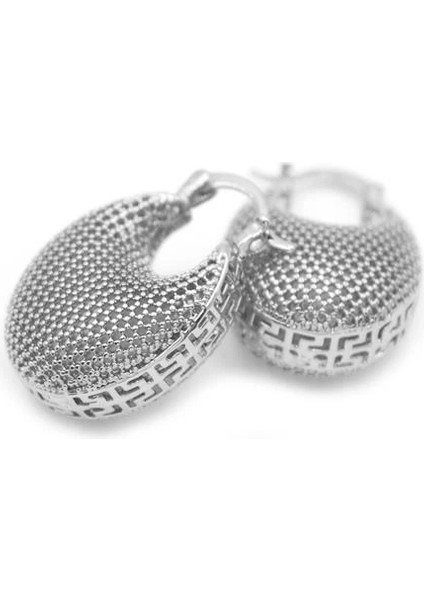 Telkari Halka Küpe - Gümüş