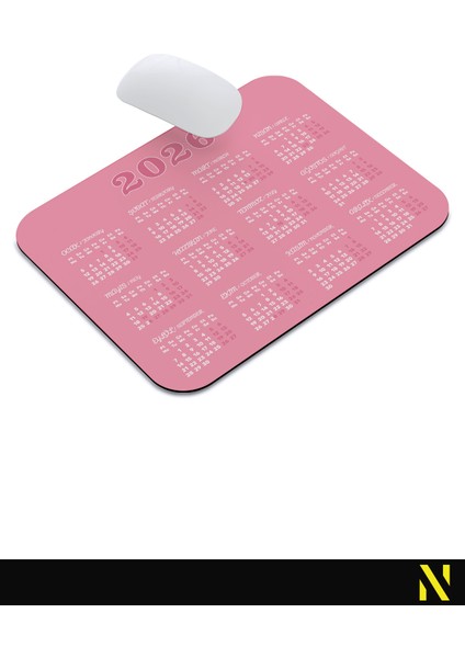 2026 Takvimli Pembe Renkli Ergonomik Mouse Pad - 23 cm X19 cm - Kaydırmaz Taban Ev ve Ofis Kullanımı Için Ideal Fare Altlığı Mousepad indirimleri