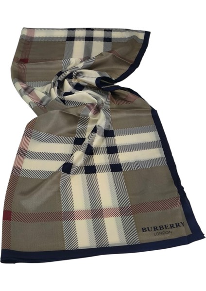 Vual Ipek Şal Lacivert Vizon