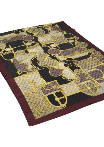 Vual Ipek Şal G Baskılı Kemerli Desen Bordo fiyatları