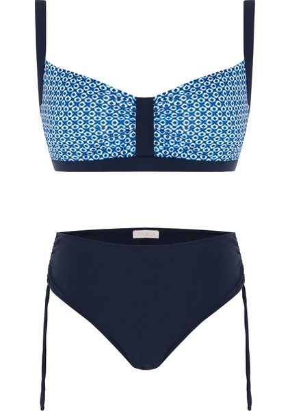 Balenli Toparlayıcı Renkli Bikini Takım